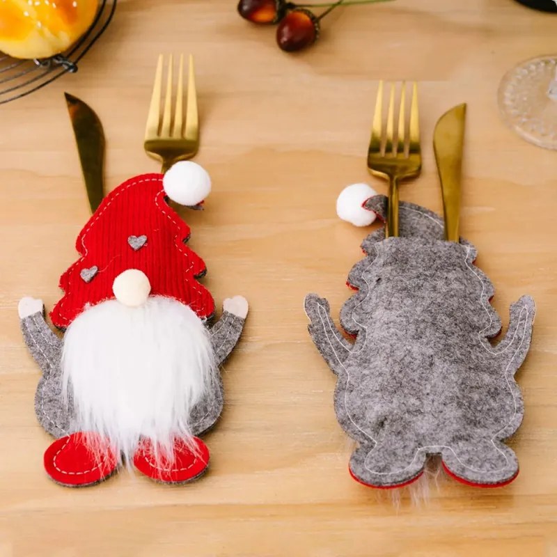 Evőeszköztartó SANTA GNOME piros, 1 db