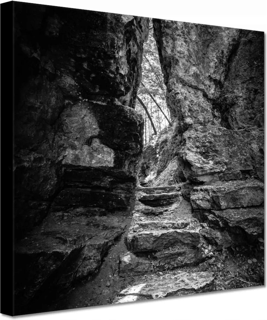 Vászonkép 60x60 Lépcsők Hegyek Sziklák