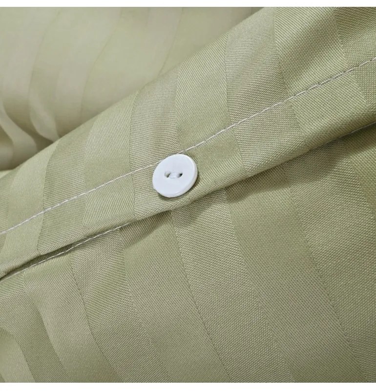 EMI oliva színű damaszt ágyneműhuzat, Francia szett1 200x220 + 2x (70x90)