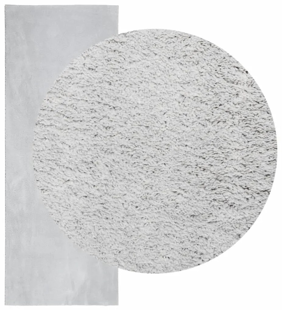 HUARTE szürke rövid szálú puha és mosható szőnyeg 80 x 200 cm