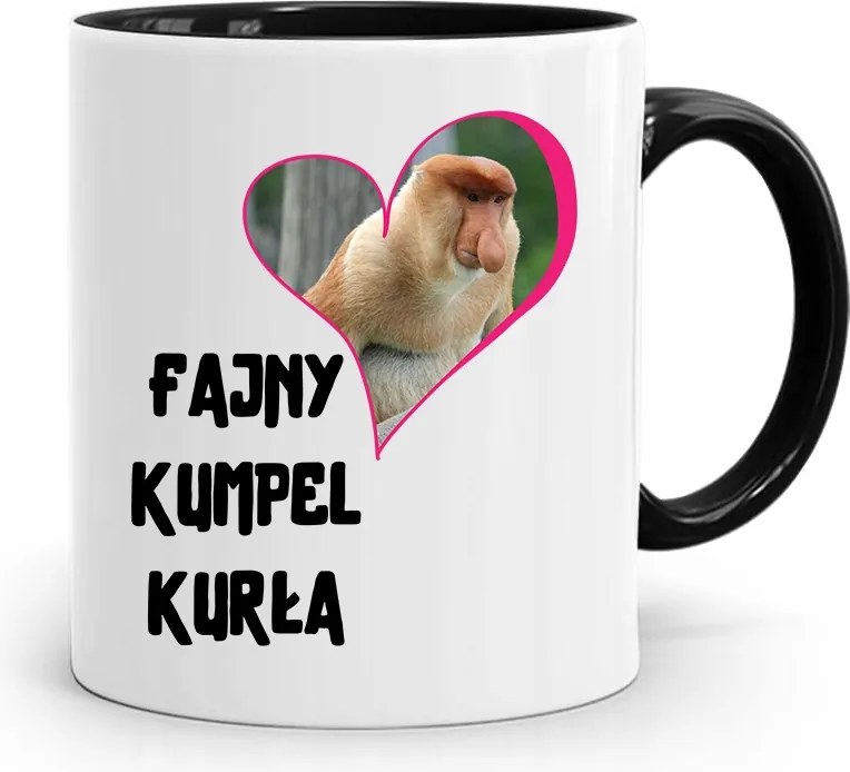 Fekete Bögre Barátnak Hűvös Tyúk Barát Nyomtatott Fotóval