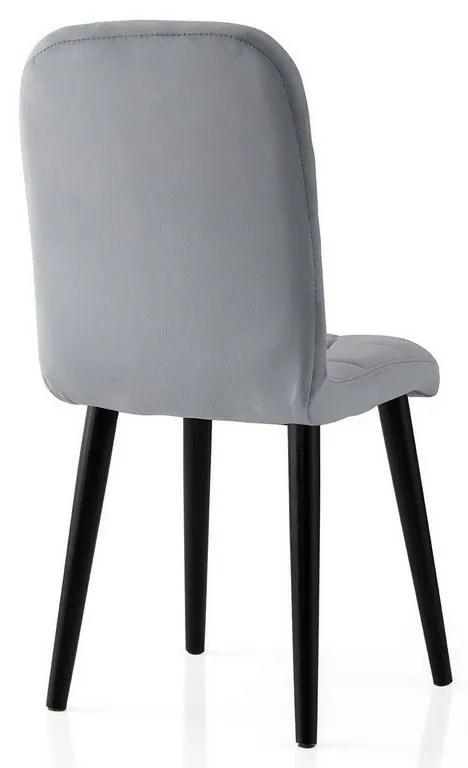 Retro Grey and Black étkezőszék szett, 4 db