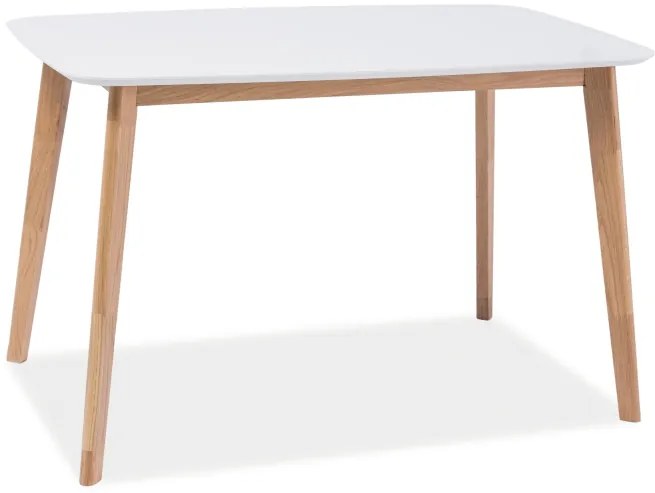 Fehér étkezőasztal MOSSO I 120X75
