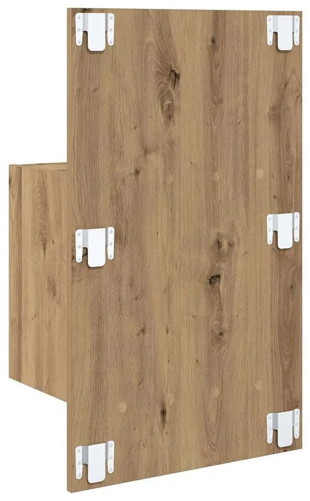 Fali éjjeli szekrény 2 pcs Artisan tölgy 48,5 x 32,5 x 80 cm