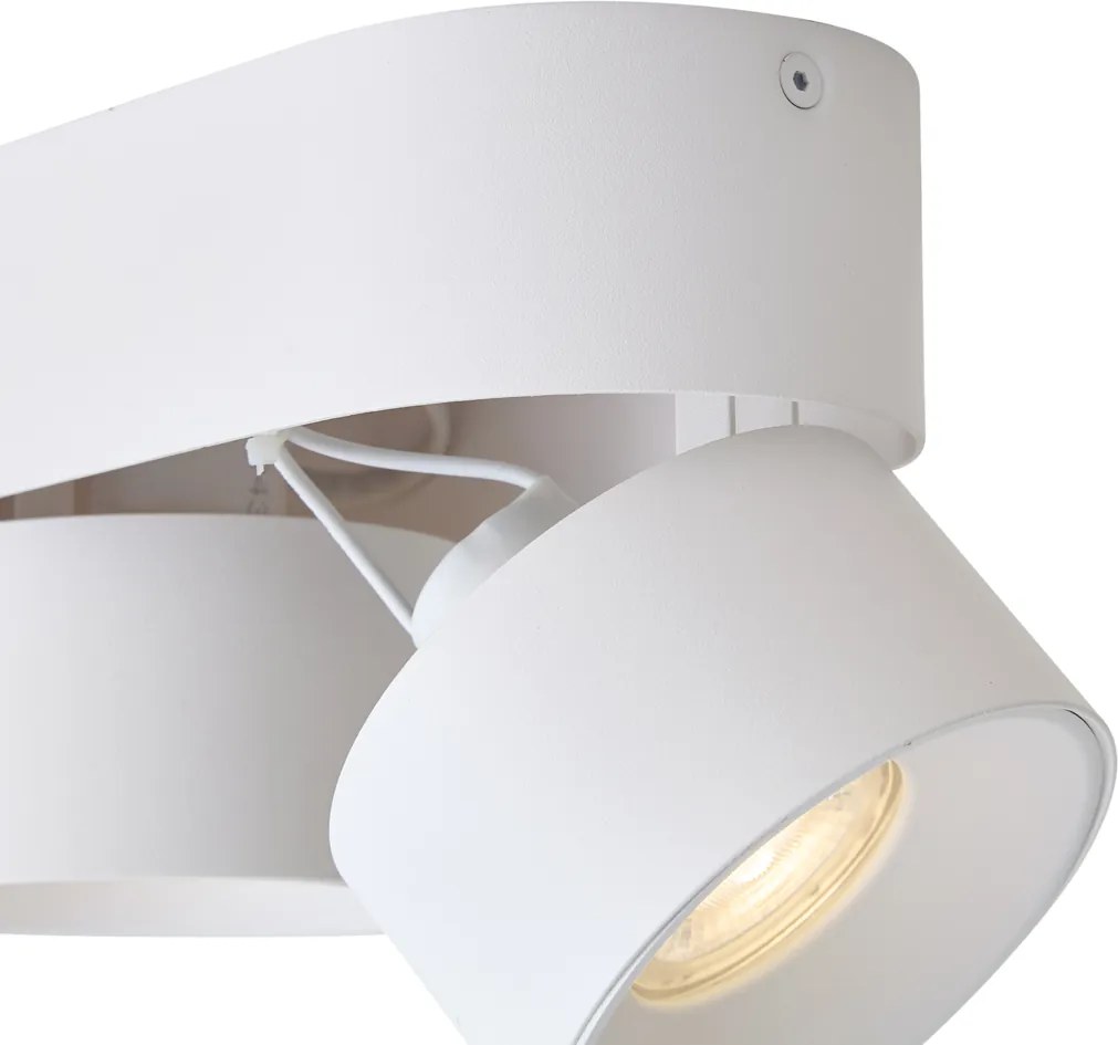 Modern mennyezeti spotlámpa fehér GU10 50mm 2-fényforrású dönthető - Echo