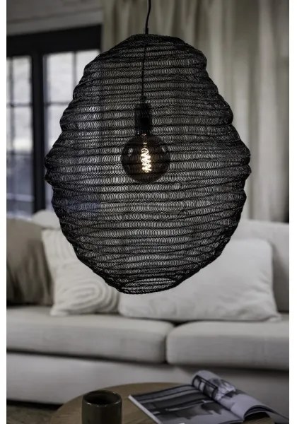 Markslöjd 108772 - Csillár zsinóron TAZZA 1xE27/40W/230V fekete