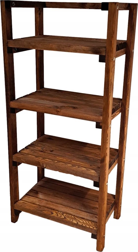 Fából készült, robusztus könyvespolc 66/35/120 Tek