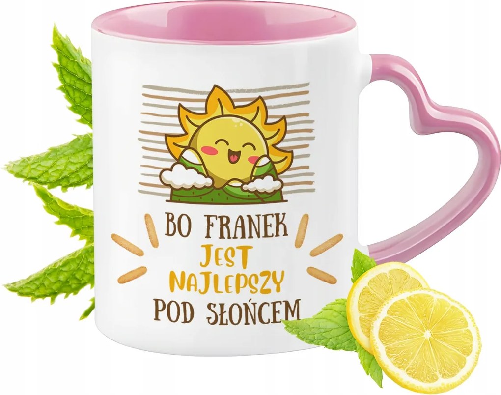 Frank Bögre Rózsaszín Szív Alakú Füllel Kávé Ajándék