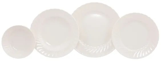 24 részes fehér porcelán étkészlet