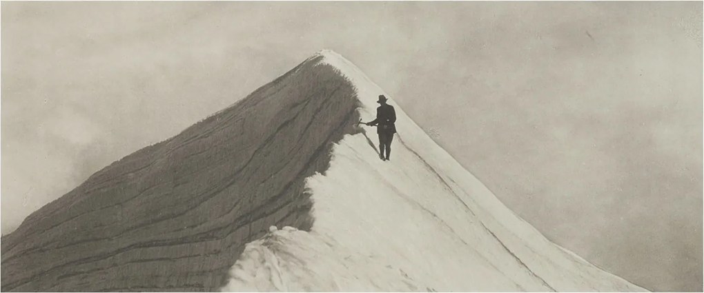 Divatos 3D Fali Tapéta Magányos hegymászó 250x104 Ragasztóval