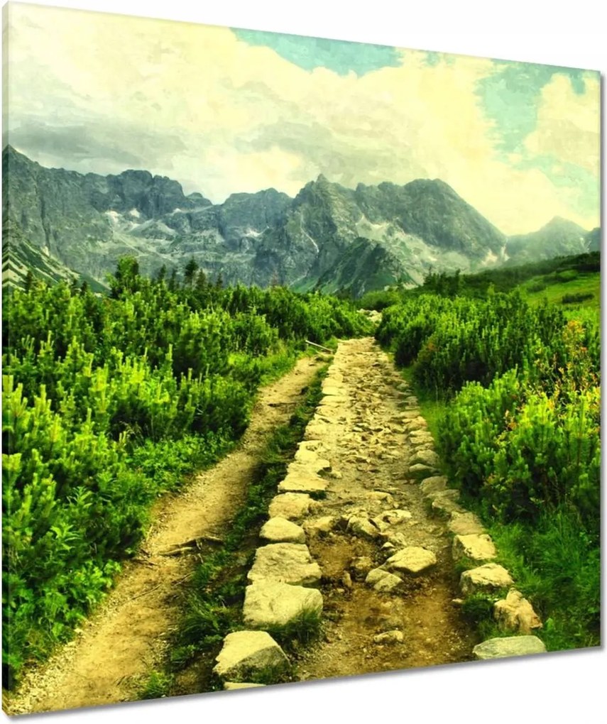 Vászonkép 90x90 Napsütéses nap a Tátrában