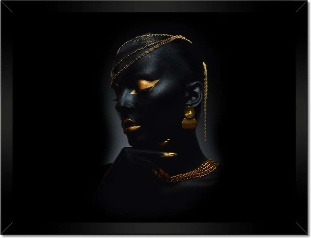 Poszterek keretben 40x30 Aranyozott arc