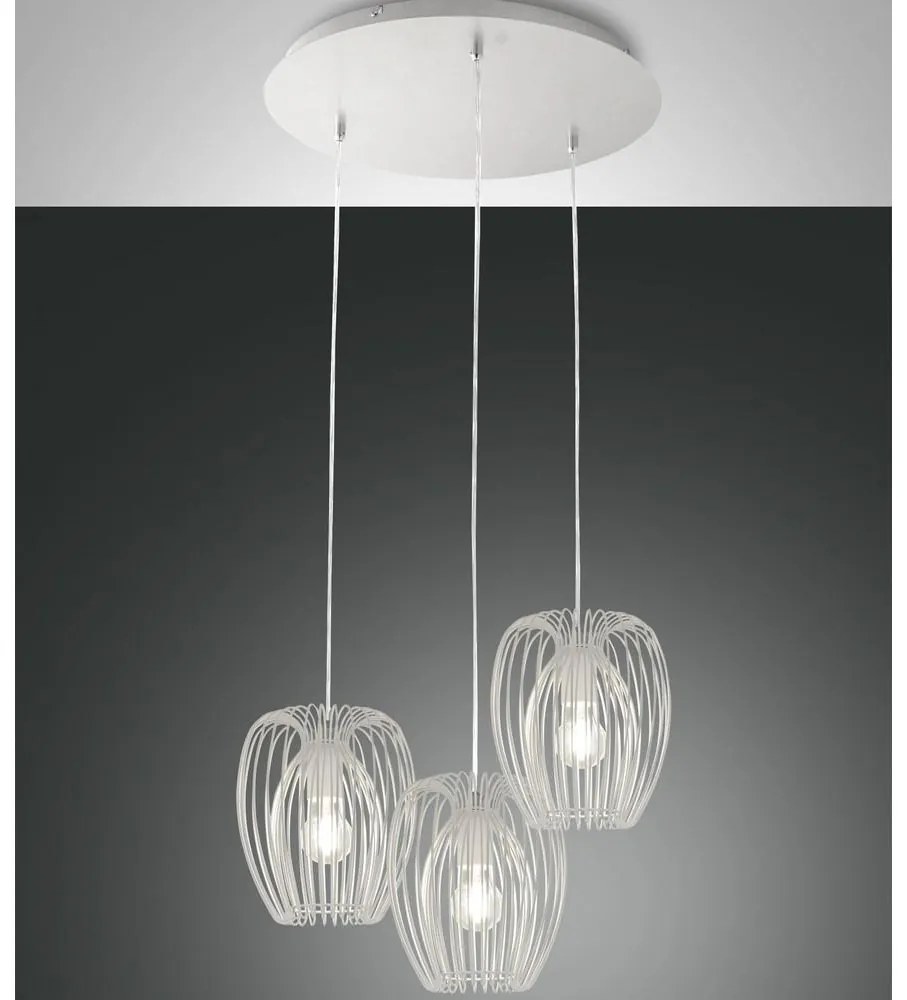 Fabas Luce 3677-47-102 - Csillár zsinóron CAMP 3xE27/40W/230V fehér
