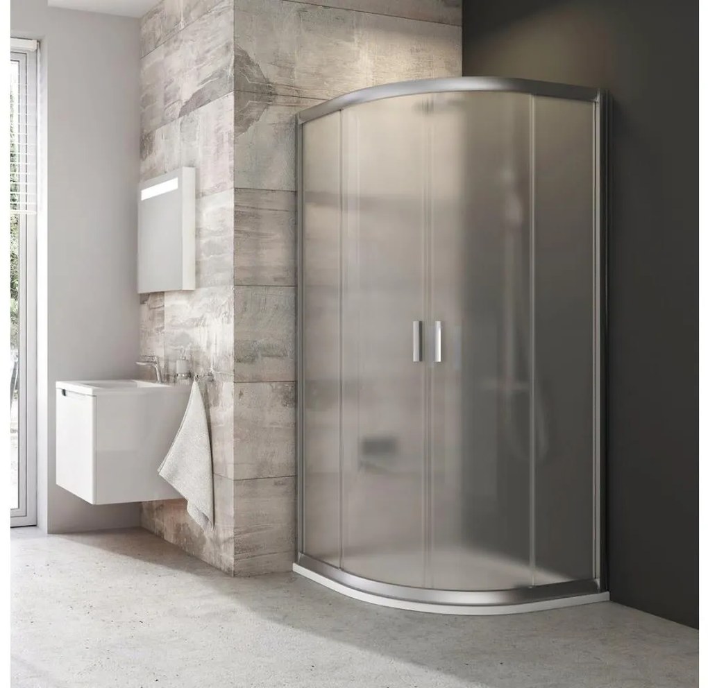 Ravak 3B240U00ZG - BLIX negyedköríves, négyrészes zuhanykabin 80x80cm, szatén