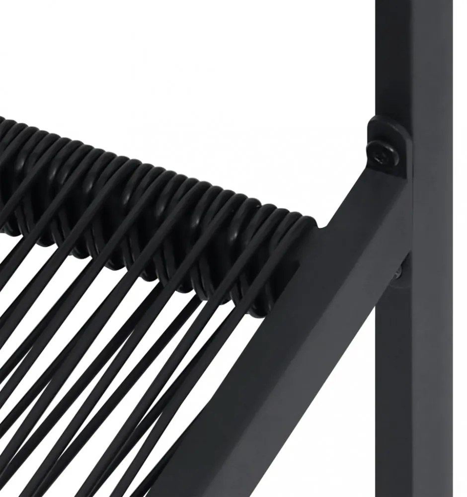2 db fekete PVC rattan kerti szék
