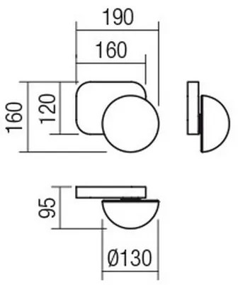 Redo 01-2469 - LUMIEN fali lámpa 1xG9/10W/230V arany/fehér