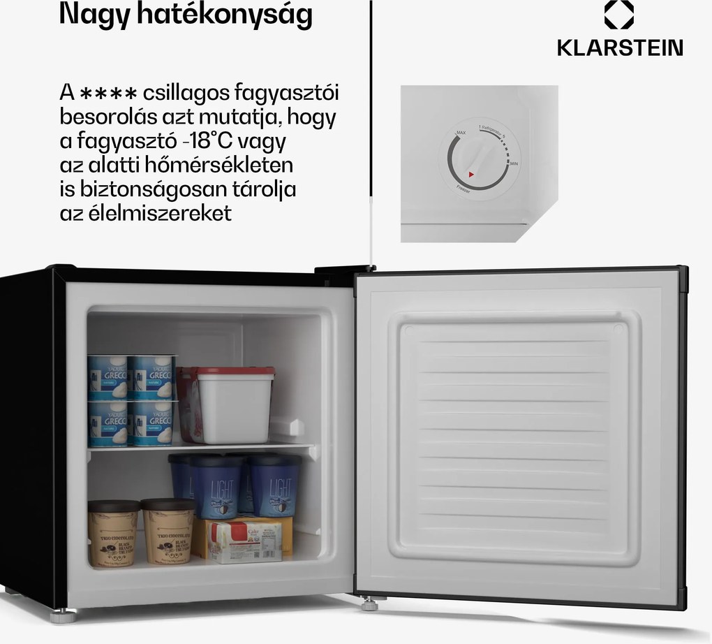 Klarstein Irene Retro hűtőszekrény és fagyasztó, 31 literes, fagyasztó és hűtőszekrény egyben, gazdaságos