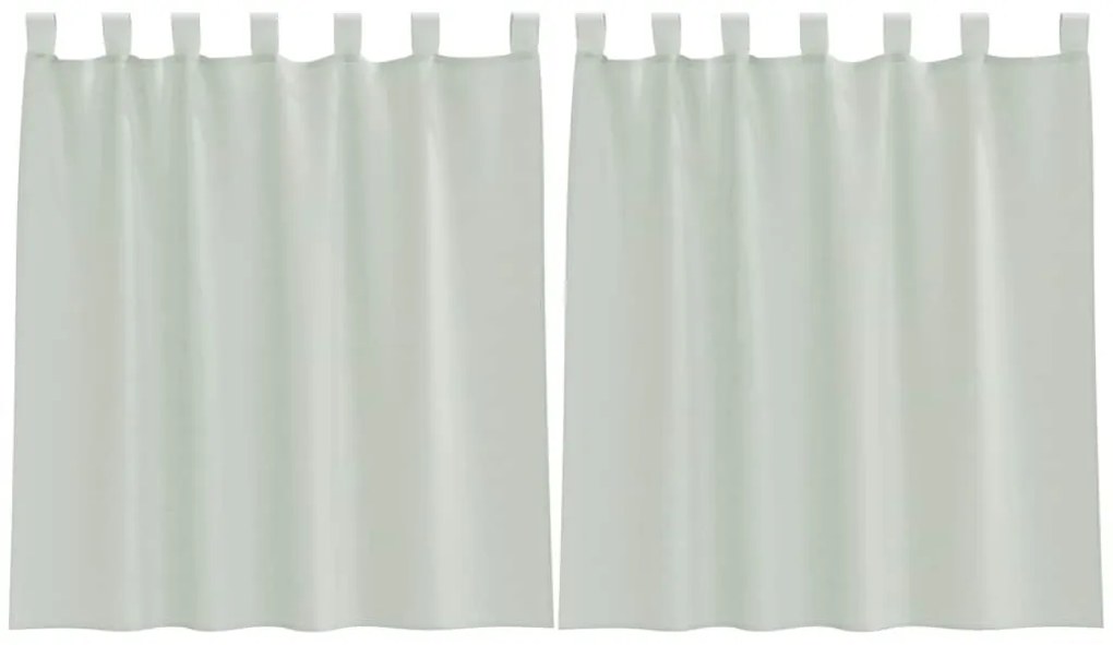 2 db világosszürke fátyolfüggönyök hurokkal 140x140 cm