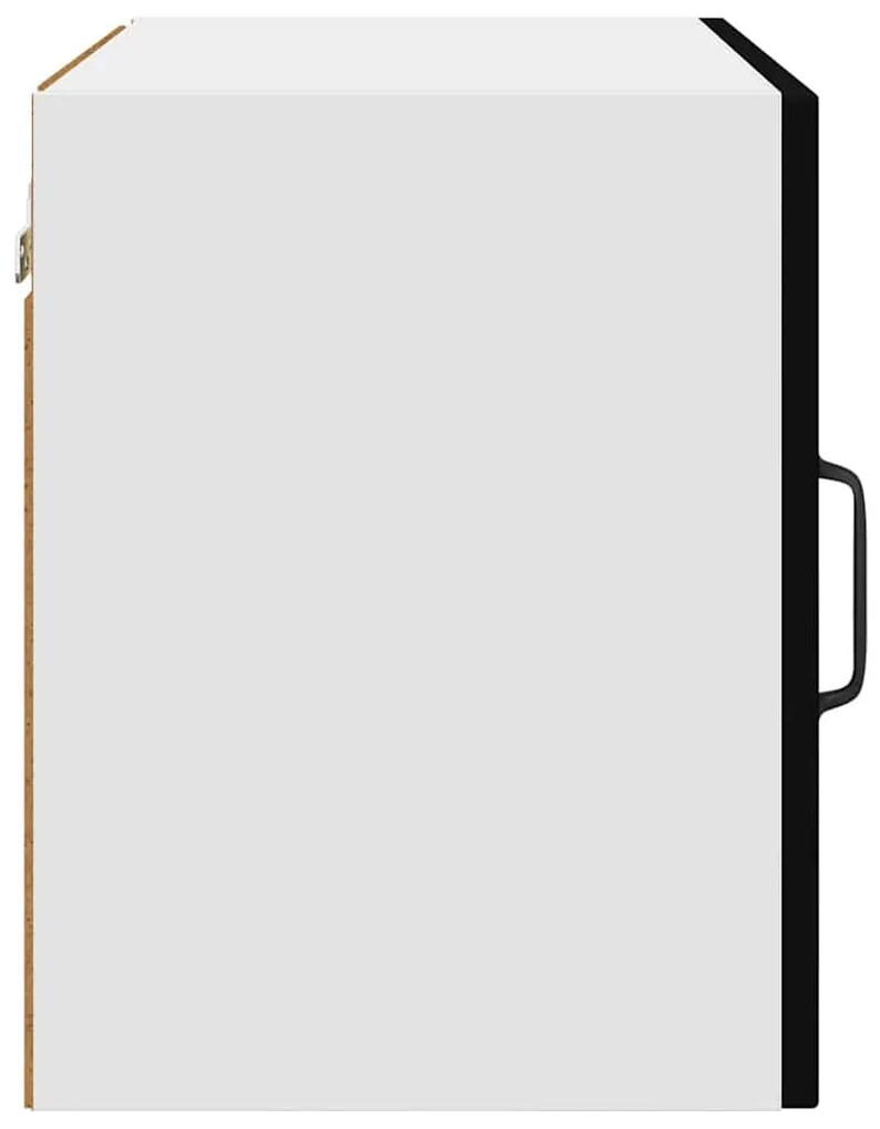 Fali konyhaszekrény polcokkal Fekete 50 x 31 x 40 cm Faanyag