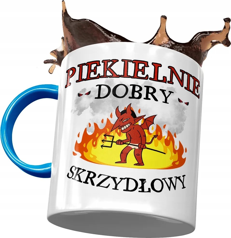 Kék Bögre Szárnyas Pokoli Jó Nyomtatott Fotóval