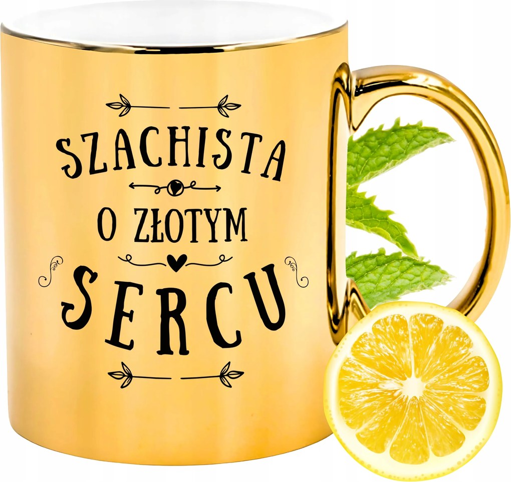 Prémium Arany Csillogó Bögre Sakkozónak Ajándék Nyomtatott Fotóval