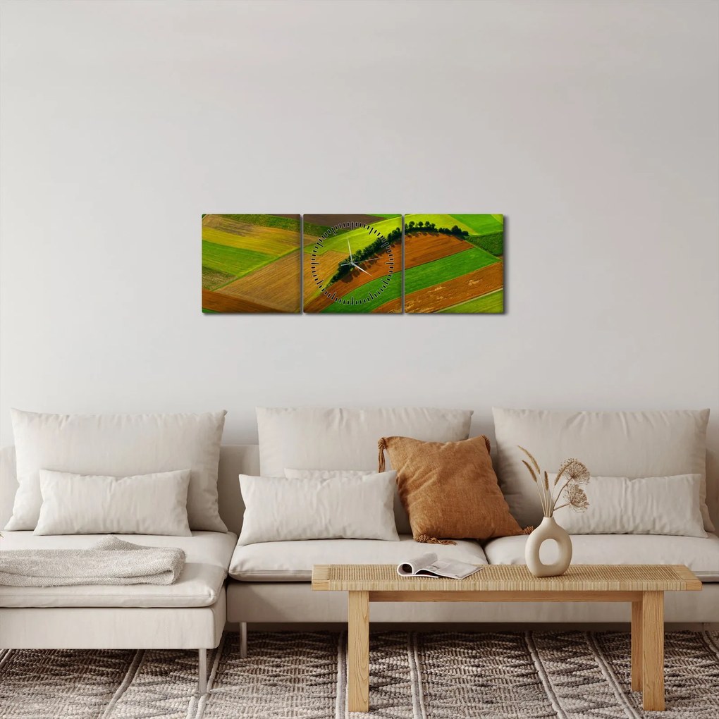 Kép - Mezők, rétek (órával) (90x30 cm)