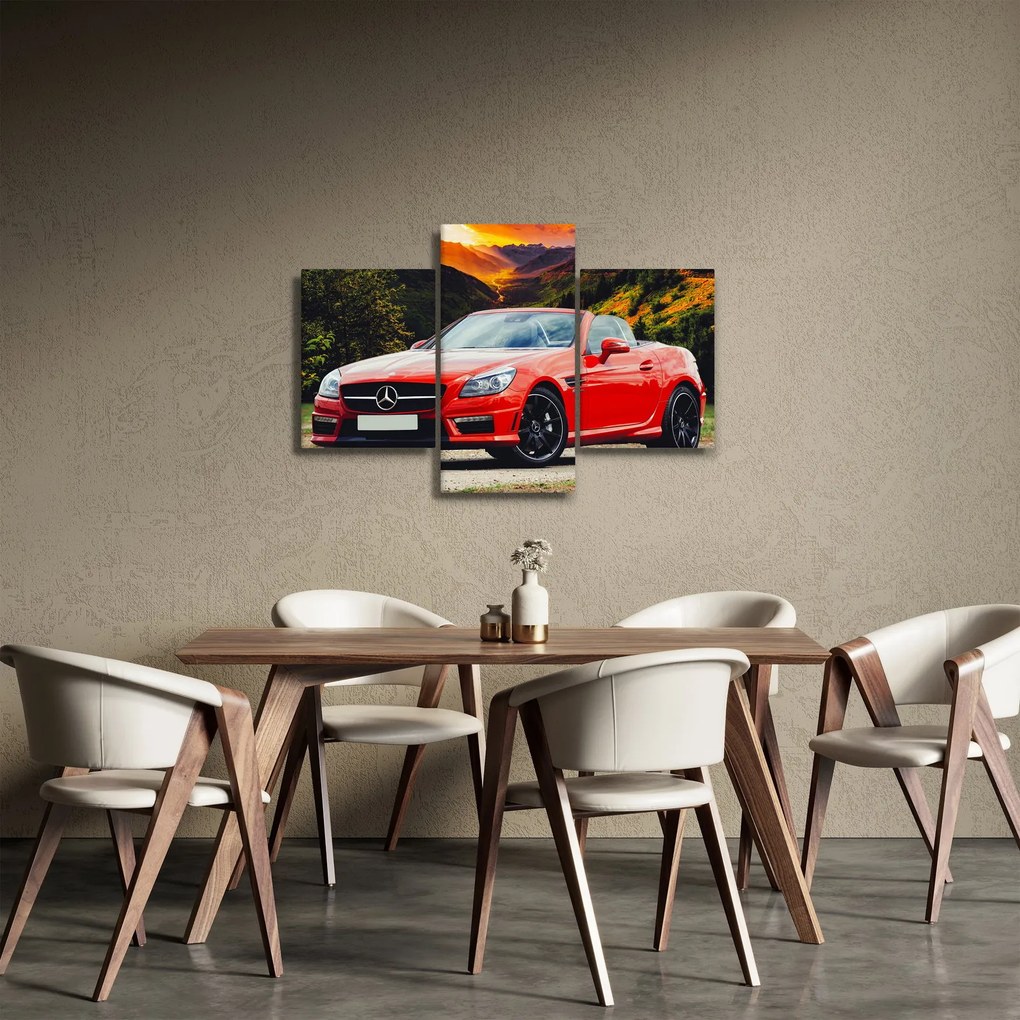 Kép - piros Mercedes (90x60 cm)
