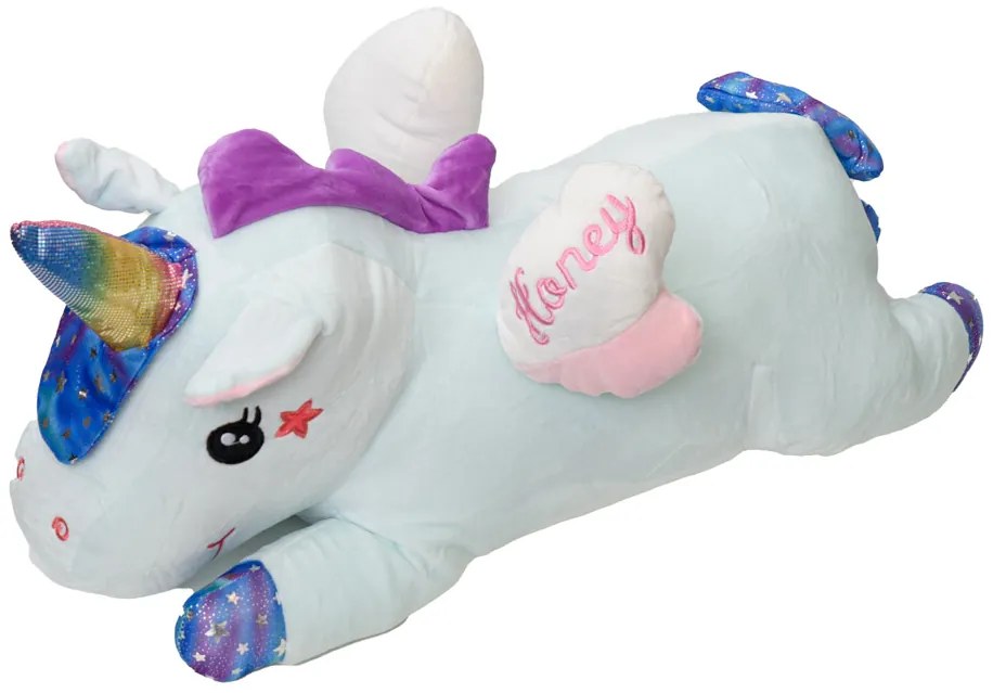 Plüss EGYSZARVÚ kék babatakaróval belül