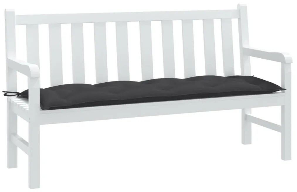 melange antracitszürke szövet kerti padpárna 150 x 50 x 7 cm