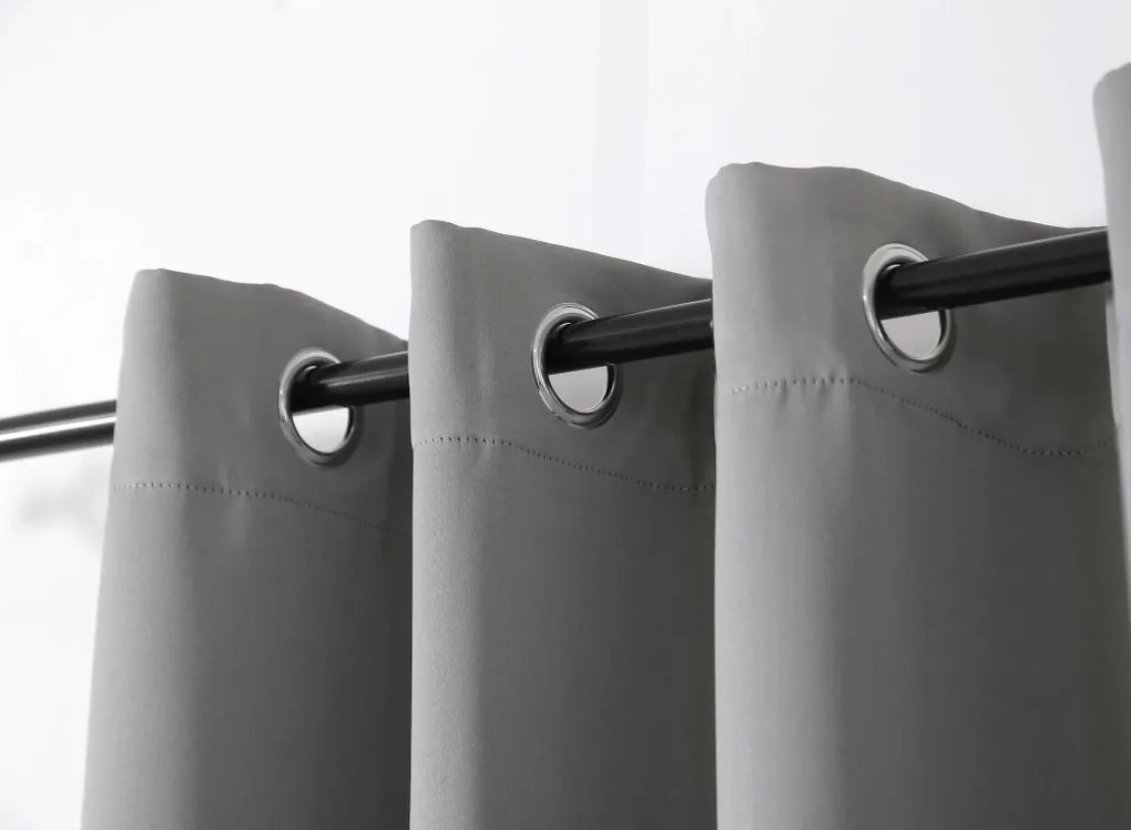 Függöny OXFORD LIGHT 140x250 cm, világosszürke Felfüggesztés: Hullámos sínszalag