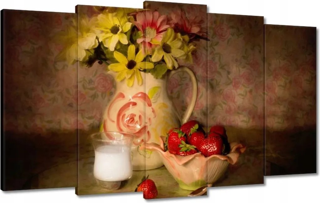 Festmények 100x60 Eper kompozíció