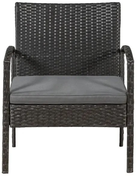 Juskys Trinidad polyrattan bútor szett - fekete