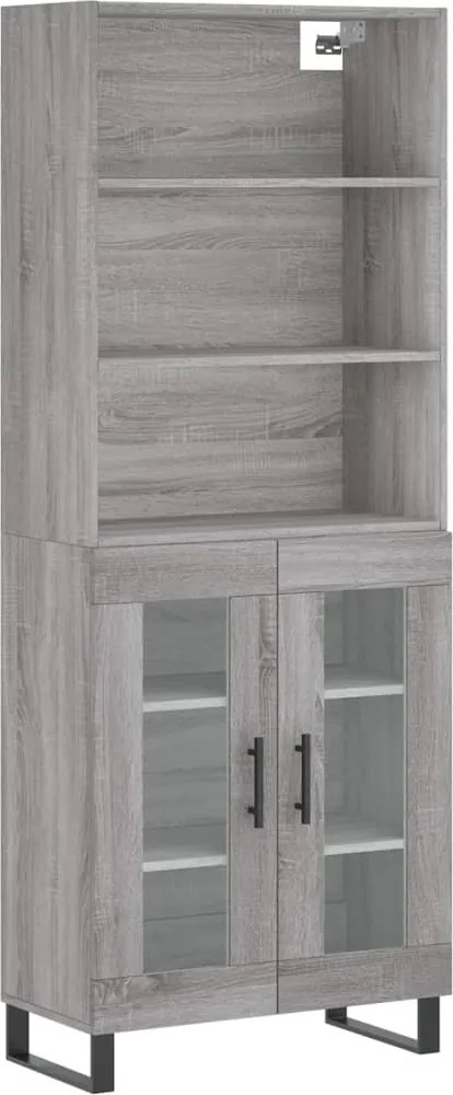vidaXL szürke sonoma szerelt fa magasszekrény 69,5 x 34 x 180 cm