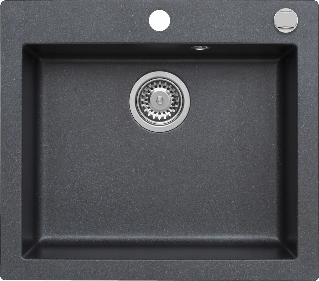 Egymedencés gránit mosogató csepegtető nélkül 57x50 Nagy Annie 60