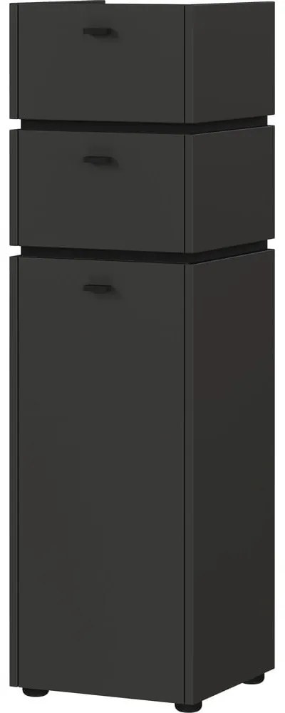 Antracitszürke magas fürdőszoba szekrény 34x117 cm Modesto – Germania