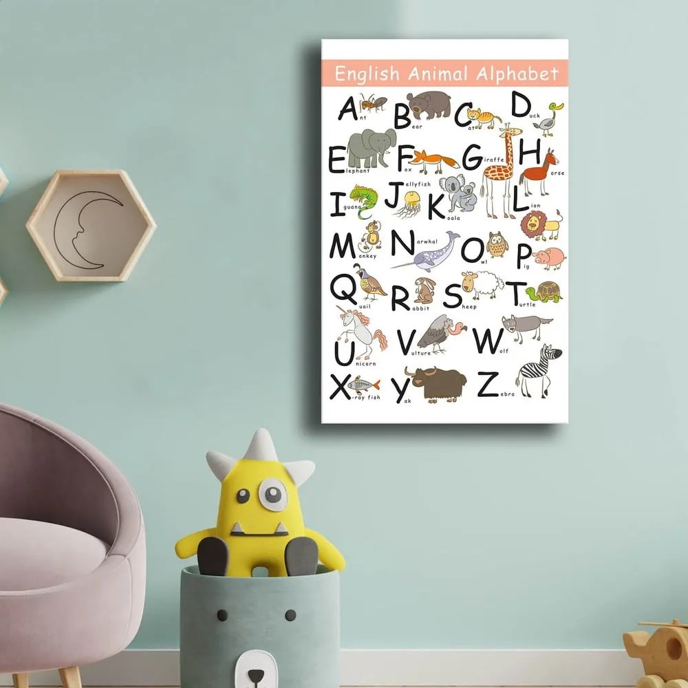 Gyerekszoba kép 45x70 cm Alphabet – Wallity