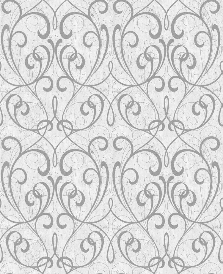 Szürke Vinil Tapéta Dombornyomott Glamour Díszek