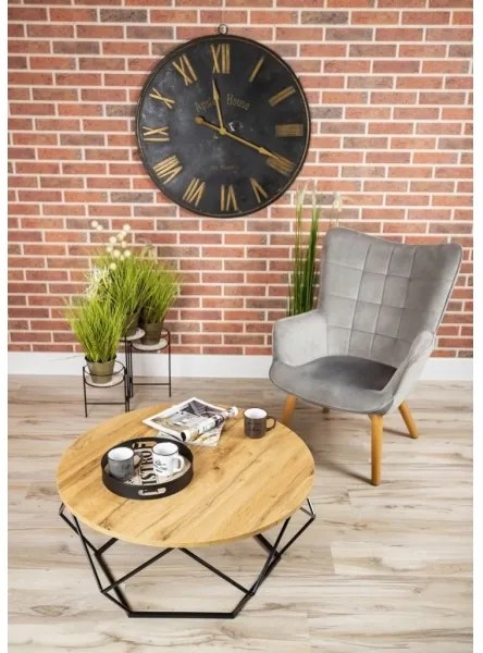 Kávésasztal DIAMOND 40x90 cm fekete/barna