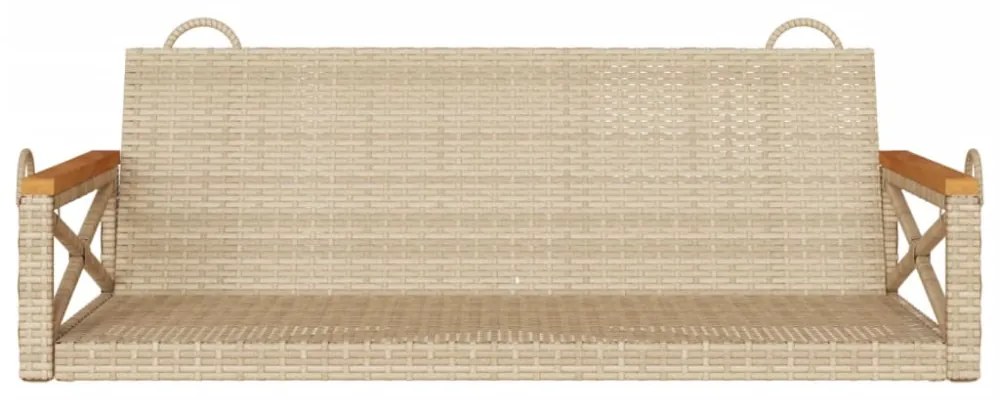 bézs polyrattan hintapad 109 x 62 x 40 cm