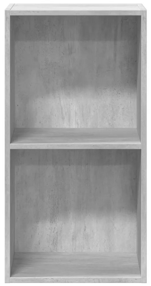 2-szintes betonszürke forgácslap könyvszekrény 40x30x76,5 cm