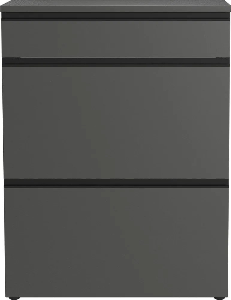 Antracitszürke cipőtartó 80x107x29 cm Baldone – Germania