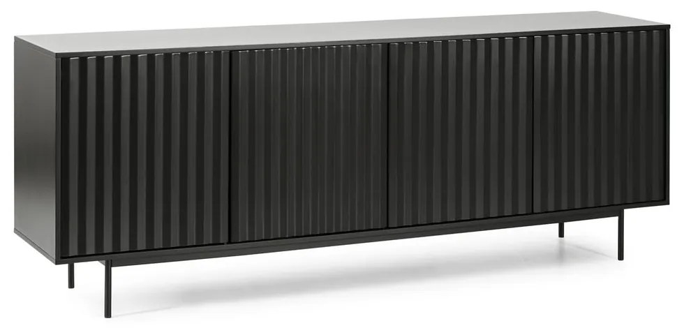 Fekete alacsony komód 211x80 cm Sierra – Teulat
