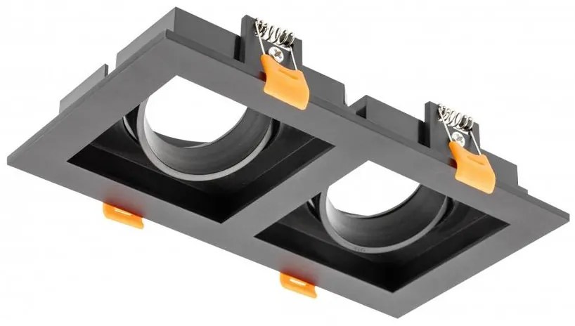 Lámpa Mennyezeti lámpatest RUBIO IP20, 187x102mm, dupla, négyzet, fekete