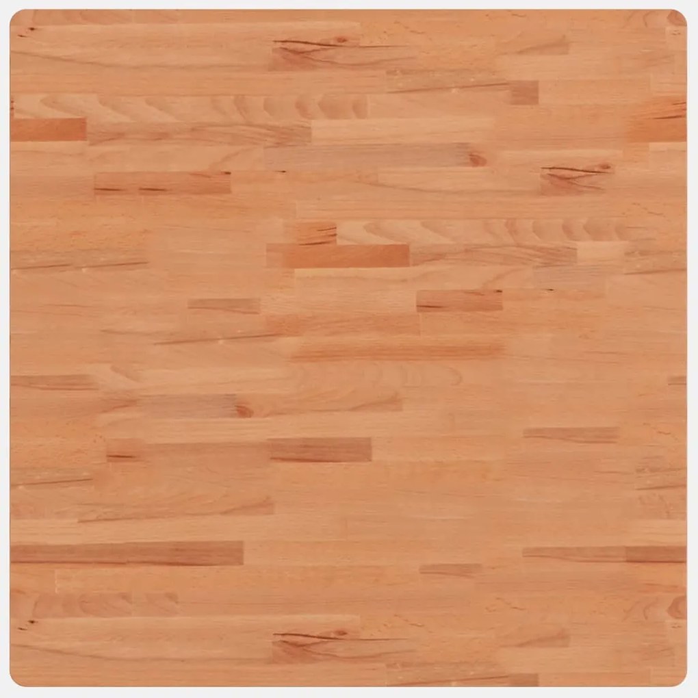 vidaXL tömör bükkfa négyzet alakú asztallap 80 x 80 x 2,5 cm