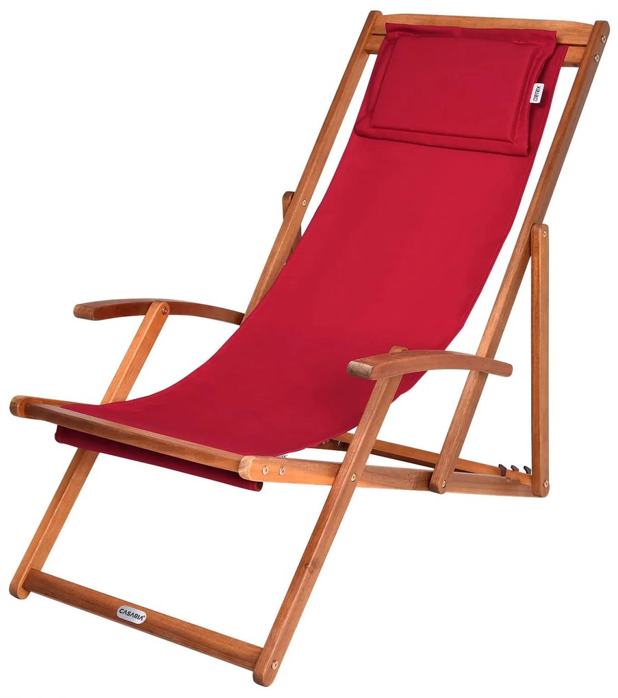 SIENA kerti nyugágy, 65x87x102cm, piros Casaria