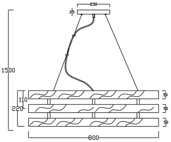 Trio - Csillár zsinóron DUNCAN 4xE14/40W/230V