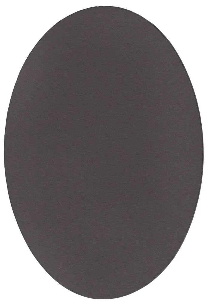 Szőnyegek Antracit Gyapjú 140 x 200 cm Területszőnyeg Ovális