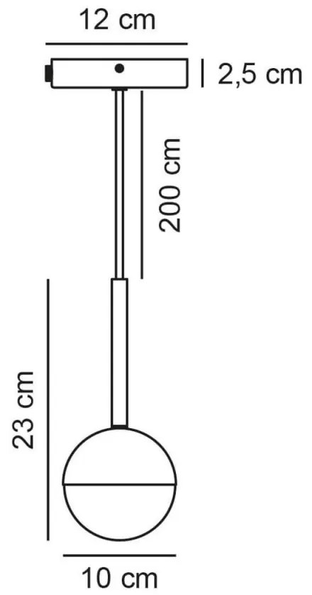 NORDLUX 2113153003 CONTINA Egyágú Függesztett Lámpa Fém G9 IP20