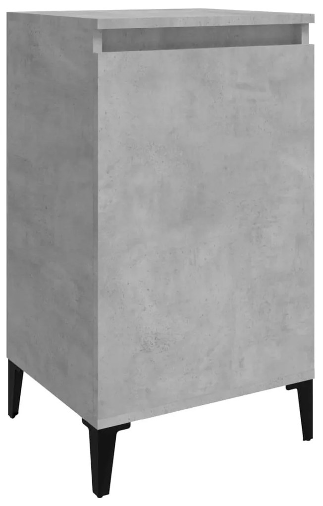2 db betonszürke szerelt fa éjjeliszekrény 40x35x70 cm