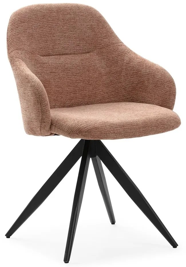 Világosbarna kárpitozott karfás étkezőfotel szett 2 db-os Tamara – Marckeric